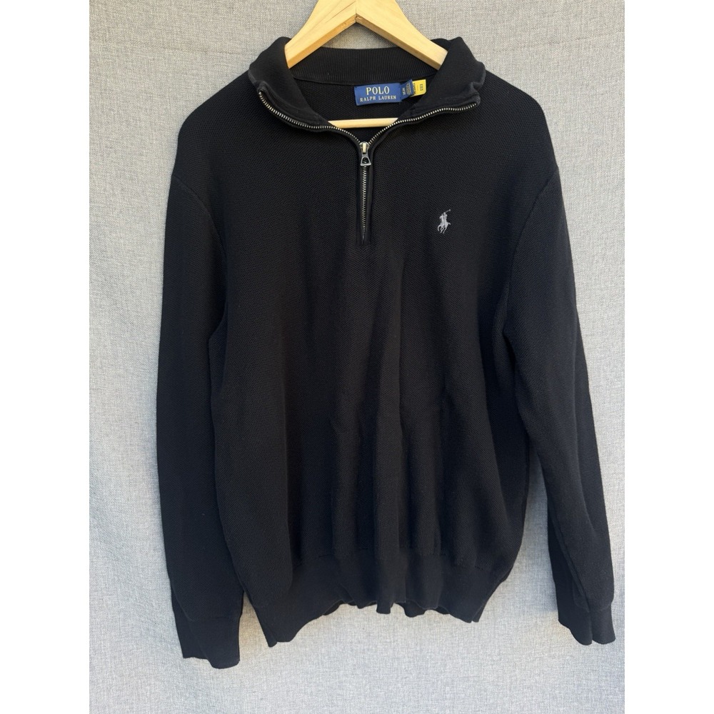 Polo Ralph Lauren Quarter Zip Sweater Mens XL Pony Long Sleeve Soft Preppy